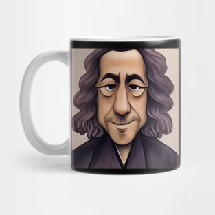 Baruch Spinoza Portrait | Cartoon style Mug